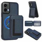 For Motorola Moto G 5G 2024 CX01 Detachable Magsafe Magnetic Card Bag Phone Case(Dark Blue) - 1