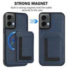 For Motorola Moto G 5G 2024 CX01 Detachable Magsafe Magnetic Card Bag Phone Case(Dark Blue) - 2