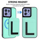 For Motorola Edge 50 Pro CX01 Detachable Magsafe Magnetic Card Bag Phone Case(Mint Green) - 2