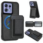 For Motorola Edge 50 Pro CX01 Detachable Magsafe Magnetic Card Bag Phone Case(Black) - 1