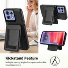 For Motorola Edge 50 Pro CX01 Detachable Magsafe Magnetic Card Bag Phone Case(Black) - 3
