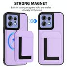 For Motorola Edge 50 Pro CX01 Detachable Magsafe Magnetic Card Bag Phone Case(Light Purple) - 2