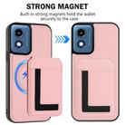 For Motorola Moto G Play 2024 4G CX01 Detachable Magsafe Magnetic Card Bag Phone Case(Pink) - 2