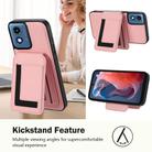 For Motorola Moto G Play 2024 4G CX01 Detachable Magsafe Magnetic Card Bag Phone Case(Pink) - 3