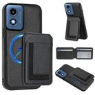For Motorola Moto G Play 2024 4G CX01 Detachable Magsafe Magnetic Card Bag Phone Case(Black) - 1