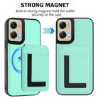 For Motorola Moto G Stylus 5G 2024 CX01 Detachable Magsafe Magnetic Card Bag Phone Case(Mint Green) - 2