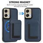 For Motorola Moto G Stylus 5G 2024 CX01 Detachable Magsafe Magnetic Card Bag Phone Case(Dark Blue) - 2