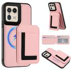 For Motorola Moto X50 Ultra CX01 Detachable Magsafe Magnetic Card Bag Phone Case(Pink) - 1
