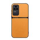 For Redmi K50 / K50 Pro Litchi Leather Magnetic Full Coverage Shockproof Phone Case(Yellow) - 1