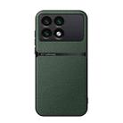 For Redmi K70 / Xiaomi Poco F6 Pro Litchi Leather Magnetic Full Coverage Shockproof Phone Case(Green) - 1