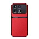 For Redmi K70 Ultra Litchi Leather Magnetic Full Coverage Shockproof Phone Case(Red) - 1