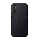 For Redmi Note 10 5G Litchi Leather Magnetic Full Coverage Shockproof Phone Case(Black) - 1