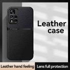 For Redmi Note 10 Pro 5G Litchi Leather Magnetic Full Coverage Shockproof Phone Case(Navy Blue) - 2