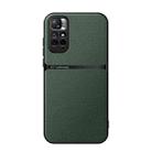 For Redmi Note 11 4G Litchi Leather Magnetic Full Coverage Shockproof Phone Case(Green) - 1