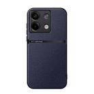 For Redmi Note 13 5G Global Litchi Leather Magnetic Full Coverage Shockproof Phone Case(Navy Blue) - 1