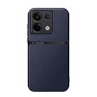 For Redmi Note 13 Pro 5G Global Litchi Leather Magnetic Full Coverage Shockproof Phone Case(Navy Blue) - 1