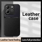 For Redmi Note 14 5G Litchi Leather Magnetic Full Coverage Shockproof Phone Case(Navy Blue) - 2