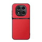 For Redmi Note 14 Pro 5G Litchi Leather Magnetic Full Coverage Shockproof Phone Case(Red) - 1
