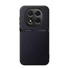 For Redmi Note 14 Pro+ 5G Litchi Leather Magnetic Full Coverage Shockproof Phone Case(Black) - 1