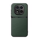 For Redmi Note 14 Pro+ 5G Litchi Leather Magnetic Full Coverage Shockproof Phone Case(Green) - 1