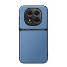 For Redmi Note 14 Pro+ 5G Litchi Leather Magnetic Full Coverage Shockproof Phone Case(Blue) - 1