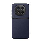 For Redmi Note 14 Pro+ 5G Litchi Leather Magnetic Full Coverage Shockproof Phone Case(Navy Blue) - 1