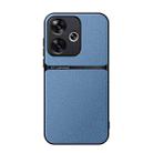 For Redmi Turbo 3 / Xiaomi Poco F6 Litchi Leather Magnetic Full Coverage Shockproof Phone Case(Blue) - 1