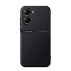 For Redmi Turbo 4 / Xiaomi Poco X7 Pro Litchi Leather Magnetic Full Coverage Shockproof Phone Case(Black) - 1