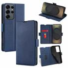 For Samsung Galaxy S25 Ultra 5G Ultra-thin Voltage Side Buckle Horizontal Flip Leather Phone Case(Blue) - 1
