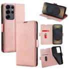 For Samsung Galaxy S25 Ultra 5G Ultra-thin Voltage Side Buckle Horizontal Flip Leather Phone Case(Rose Gold) - 1