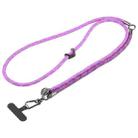 8mm 3 in 1 Anti-lost Strap Phone Crossbody Splicing Lanyard(Purple) - 1