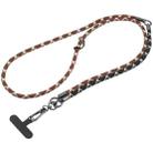 8mm 3 in 1 Anti-lost Strap Phone Crossbody Splicing Lanyard(Coffee Black) - 1