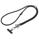 8mm 3 in 1 Anti-lost Strap Phone Crossbody Splicing Lanyard(Black) - 1