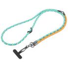 8mm 3 in 1 Anti-lost Strap Phone Crossbody Splicing Lanyard(Orange Green) - 1