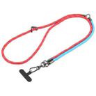 8mm 3 in 1 Anti-lost Strap Phone Crossbody Splicing Lanyard(Blue Red) - 1