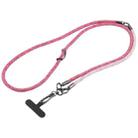 8mm 3 in 1 Anti-lost Strap Phone Crossbody Splicing Lanyard(Pink Red) - 1