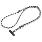 8mm 3 in 1 Anti-lost Strap Phone Crossbody Splicing Lanyard(Grey Blue Grey) - 1