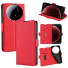 For Xiaomi 15 Ultra Ultra-thin Voltage Side Buckle Horizontal Flip Leather Phone Case(Red) - 1