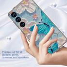 For Samsung Galaxy S25+ 5G IMD Double Piece Simple Fresh Shockproof Phone Case(Blue Butterfly) - 2