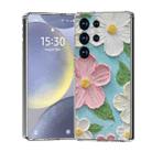 For Samsung Galaxy S25 Ultra 5G IMD Double Piece Simple Fresh Shockproof Phone Case(Colorful Flowers) - 1