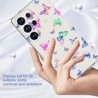 For Samsung Galaxy S25 Ultra 5G IMD Double Piece Simple Fresh Shockproof Phone Case(Laser Butterfly) - 2
