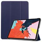 For iPad Air 11 2024 / 2022 / 2020 10.9 Custer Texture Horizontal Flip Leather Case with Three-folding Holder & Sleep / Wake-up Function(Dark Blue) - 1