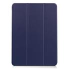 For iPad Air 11 2024 / 2022 / 2020 10.9 Custer Texture Horizontal Flip Leather Case with Three-folding Holder & Sleep / Wake-up Function(Dark Blue) - 2