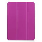 For iPad Air 2022 / 2020 10.9 Custer Texture Horizontal Flip Leather Case with Three-folding Holder & Sleep / Wake-up Function(Purple) - 2