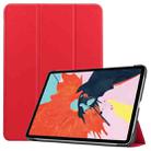 For iPad Air 11 2024 / 2022 / 2020 10.9 Custer Texture Horizontal Flip Leather Case with Three-folding Holder & Sleep / Wake-up Function(Red) - 1