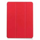 For iPad Air 2022 / 2020 10.9 Custer Texture Horizontal Flip Leather Case with Three-folding Holder & Sleep / Wake-up Function(Red) - 1