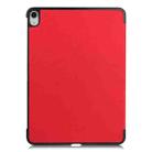 For iPad Air 2022 / 2020 10.9 Custer Texture Horizontal Flip Leather Case with Three-folding Holder & Sleep / Wake-up Function(Red) - 2