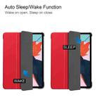 For iPad Air 2022 / 2020 10.9 Custer Texture Horizontal Flip Leather Case with Three-folding Holder & Sleep / Wake-up Function(Red) - 3