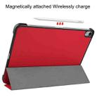 For iPad Air 2022 / 2020 10.9 Custer Texture Horizontal Flip Leather Case with Three-folding Holder & Sleep / Wake-up Function(Red) - 6