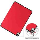 For iPad Air 2022 / 2020 10.9 Custer Texture Horizontal Flip Leather Case with Three-folding Holder & Sleep / Wake-up Function(Red) - 7